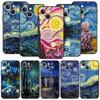 Чехол для телефона Cover для iPhone 17 Pro Max 16 15 14 13 12 11 Pro Max Plus 17AIR Мягкий ТПУ чехол Искусство Ван Гога Звездная ночь Эстетика