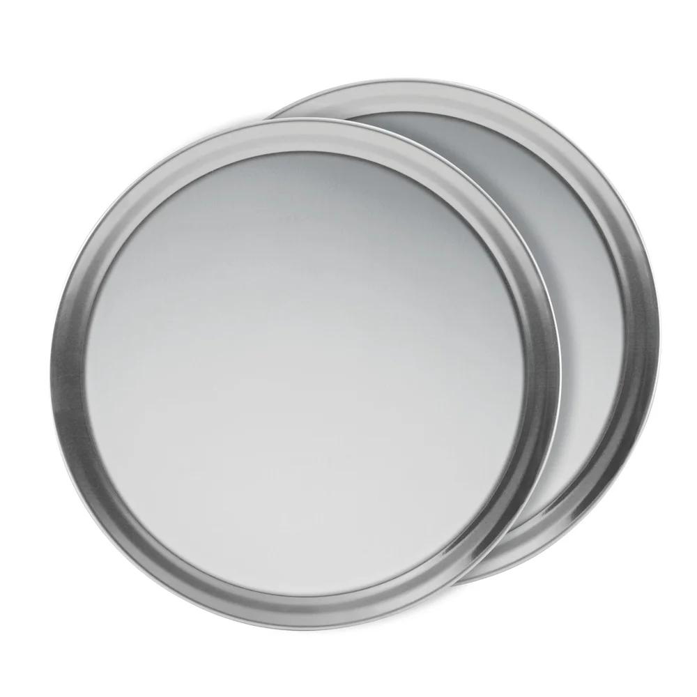 Professional Aluminum Pizza Pan 16 Inch Non-Stick Baking Tray Homemade Lite-Bake Extra Large Pizza Set of 2 Durable Corrosion