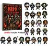 The Metal Gods of KISS Band Advent Calendar 2025, 24 Days Countdown Calendar,2D Flat Acrylic Pendant Iconic Musical Character Collectibles Gifts