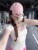 plus Size Korean Style Retro Pink Casual Pants Women Summer Loose Polka Dot Print Wide Leg Straight Cut Slimming Effect