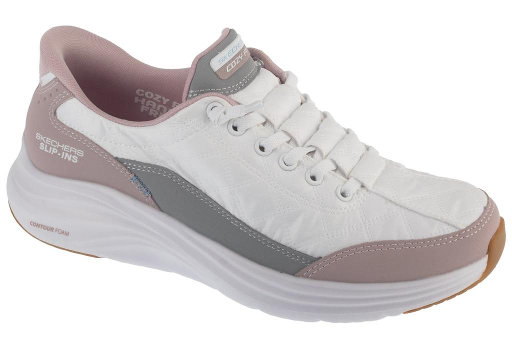 Skechers Slip-ins: Contour Foam - Cozy Fit, Womens White Sneakers