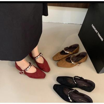 Мода Новый Стиль Роскошная Женская Мода Острый Носок Женские Элегантные Вечерние Повседневные Низкий Каблук Туфли Лодочки Обувь Женские Минималистичные Балетки