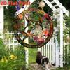 20CM 2D Flat Hummingbird Flower Color Art Translucent Round Window Hanging Decorative Acrylic Decorative Sun Catcher Parasol for   Garden Gift