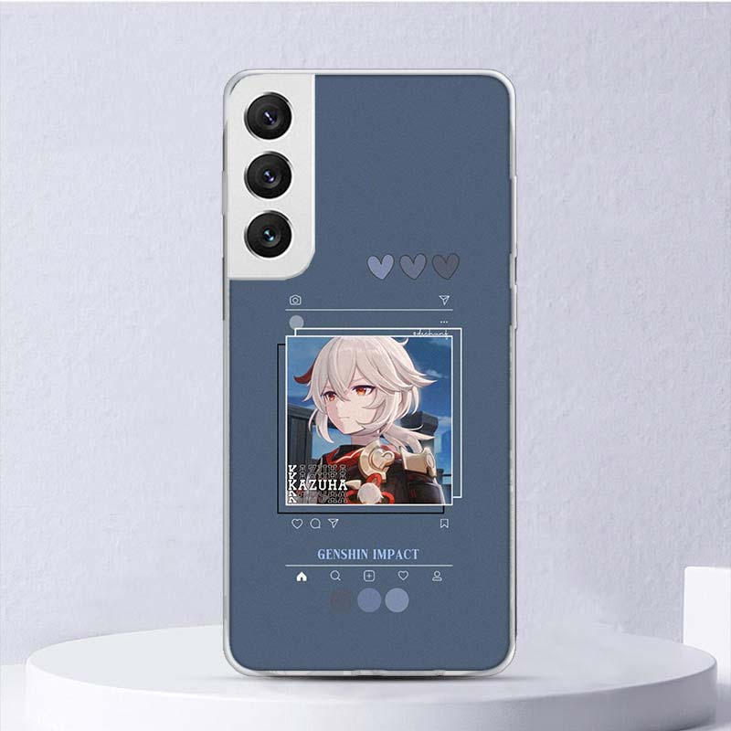 Мультяшный мягкий чехол Genshin Impact для Samsung Galaxy M12 M21 M30S M31 M32 M51 M52 Чехол для телефона Note 8 9 10 + 20 Ultra J4 J6 Plus J