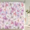 JY01Красивые Цветы Шторка для Душа Ванная Водонепроницаемая Шторка для Душа Листья Растения Принт Шторы для Ванны Душа С Ho@1