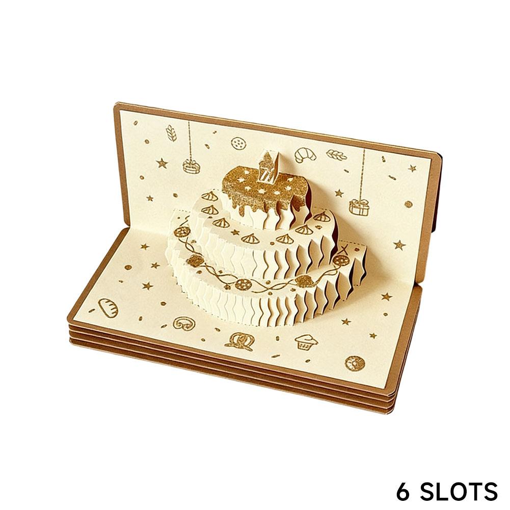 Festive Best Wishes Foldable 3D Red Envelope Greeting Card Multiple Card Slots Lucky Money Pocket For Birthday Chinese New Year