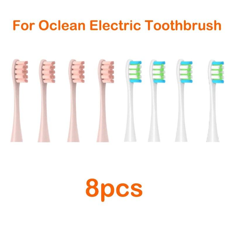 Сменные насадки для Oclean Flow/x/X Pro/ Z1/ F1/ One/ Air 2 /se, мягкие насадки для зубной щетки Dupont Sonic, вакуумная щетина, 8 шт.