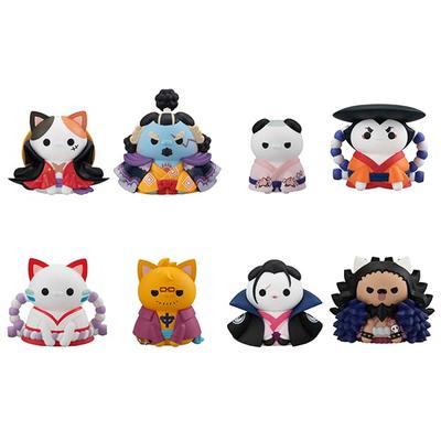 MEGA CAT PROJECT One Piece Nyan Piece Luffy and Wano Country Edition, 8 типов в примерно 30-миллиметровой окрашенной ПВХ-фигурке талисмана, Нян! (BOX)