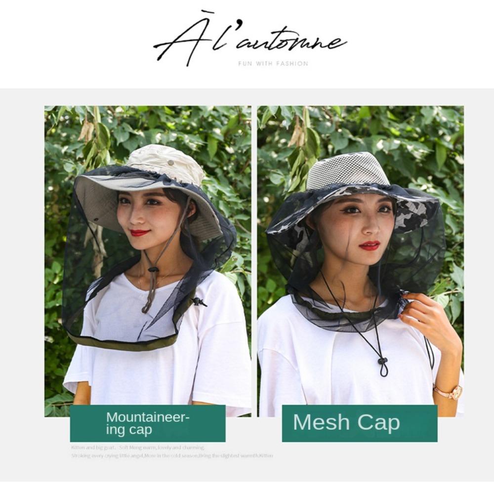 Защита от насекомых Защита от пчел Уличная солнцезащитная сетчатая шляпа Кепка для рыбалки Москитная шапка Сетка для головы