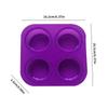 Silicone mold with 4 cavities for making round hedgehogs, cement or plaster stones for mandala dot painting