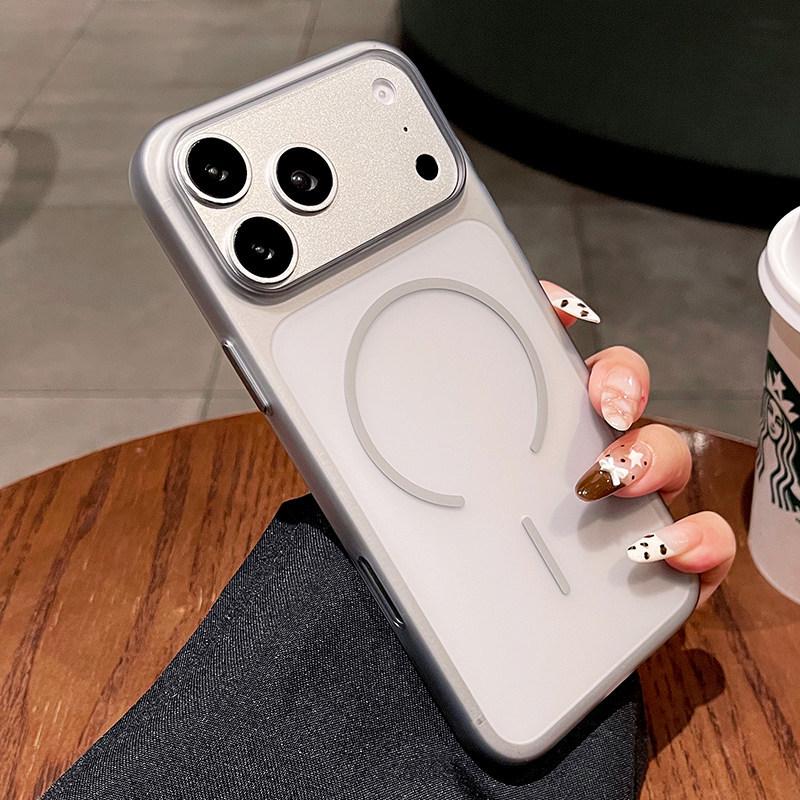 Магнитный Тонкий Кольцевой Чехол "Ледяной Туман" для iPhone 17 Pro Max - Ультратонкая Матовая Защитная Крышка
