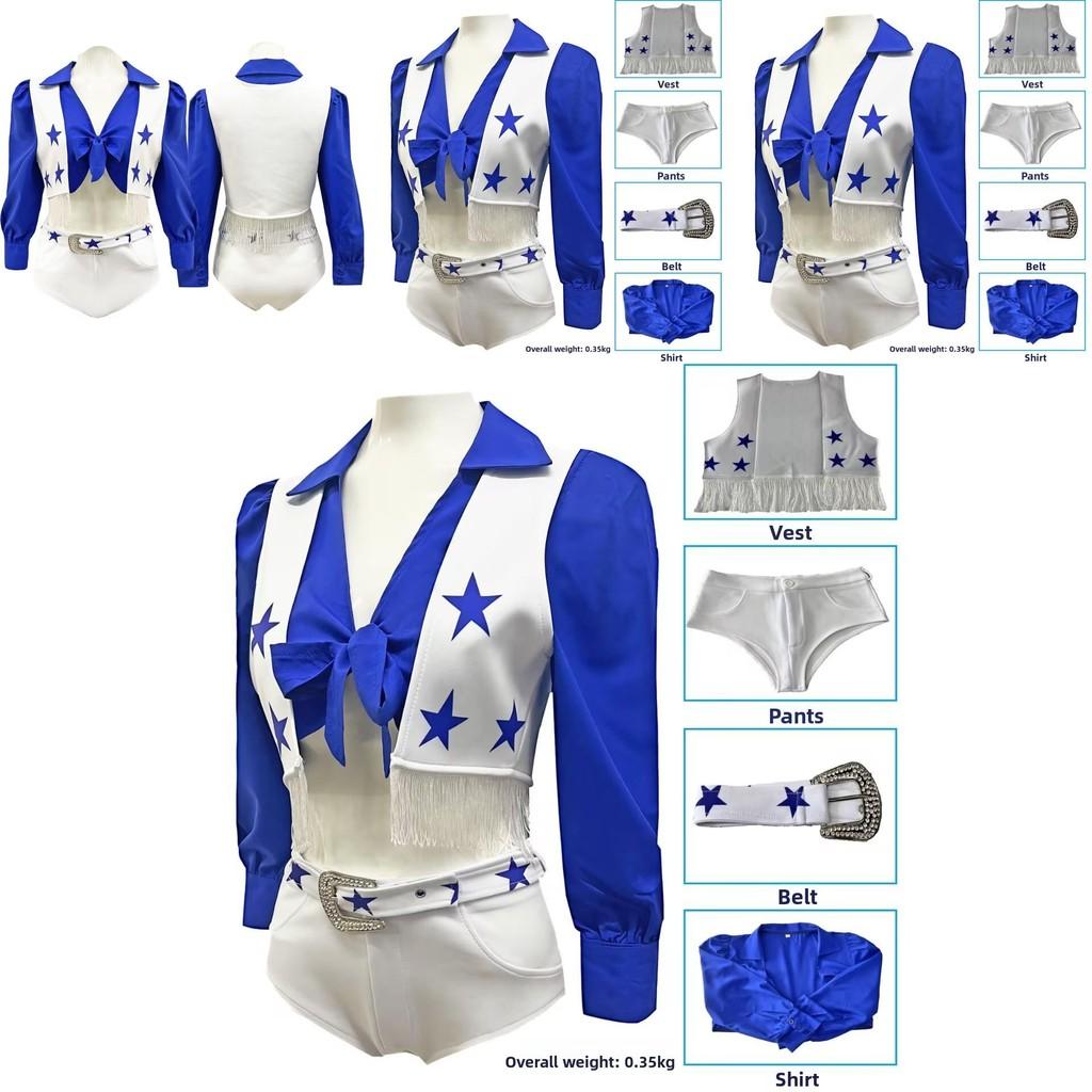 Football Match Cheerleader Girl Performance Costume Set For Stadium And Party Celebrations