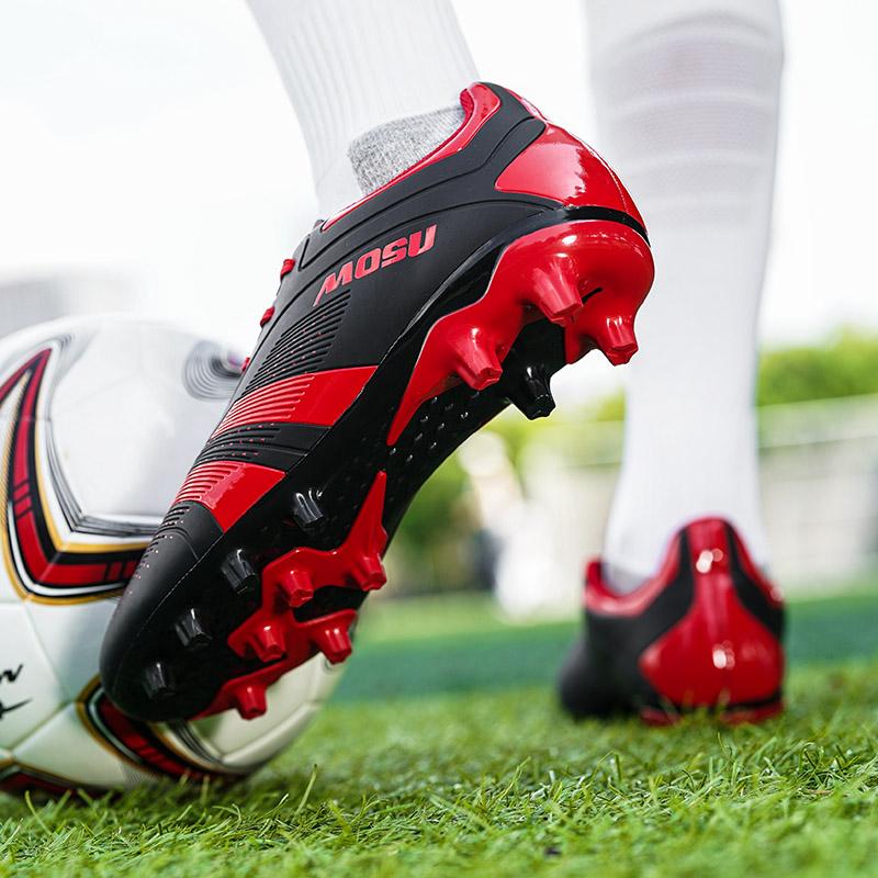 Горячая Распродажа Черно-Красные Футбольные Бутсы Мужские Футбольные Бутсы Для Тренировок На Открытом Воздухе Футбольные Кроссовки Для Мужчин Нескользящие FG/TF Мужские Футбольные Бутсы
