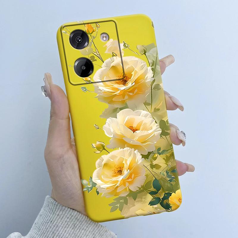 Чехол для телефона Xiaomi Poco M7 Pro 5G, модный дизайн 'Цветочная девушка', мягкий силикон TPU, задняя крышка для Poco M 7 Pro M7Pro 5g