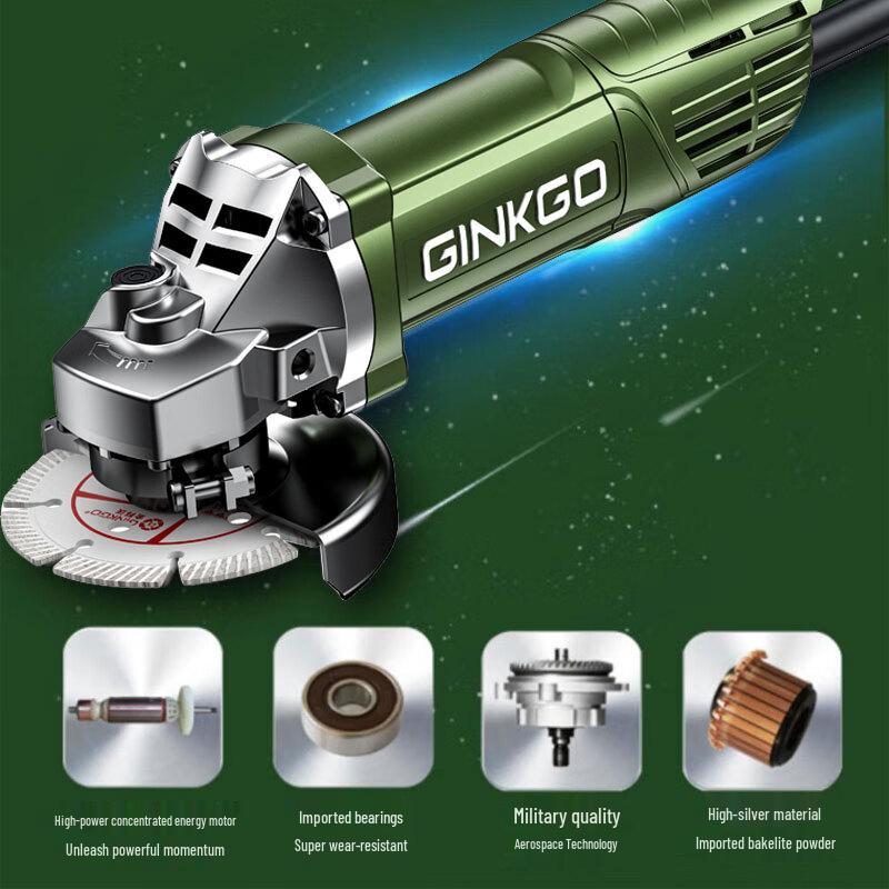 Угловая шлифовальная машина Jinke G1002 1210 В Промышленная, штепсель CN (адаптер в комплекте)