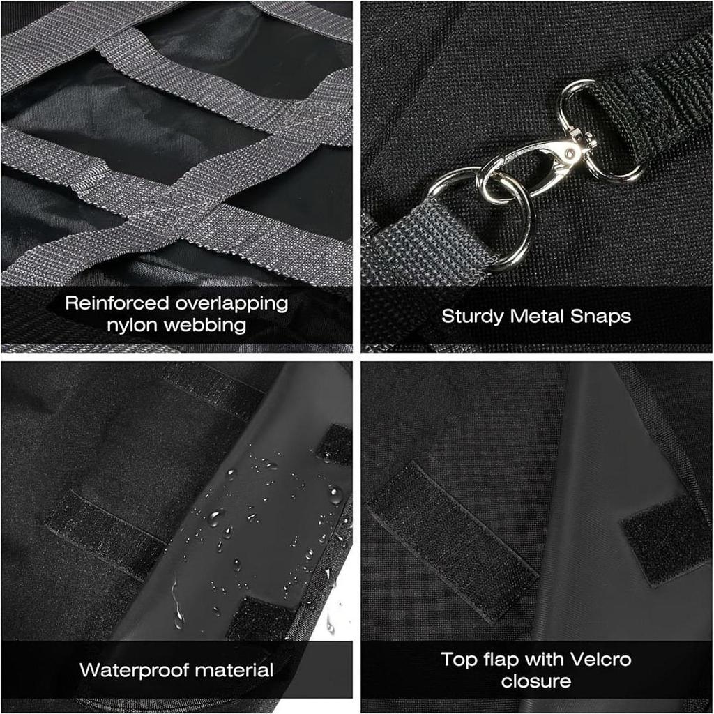 Horse Hay Bag Slow Feed Feeder Easy Hanging Paddock Wall Net Adjustable Strap for Trailer Trip