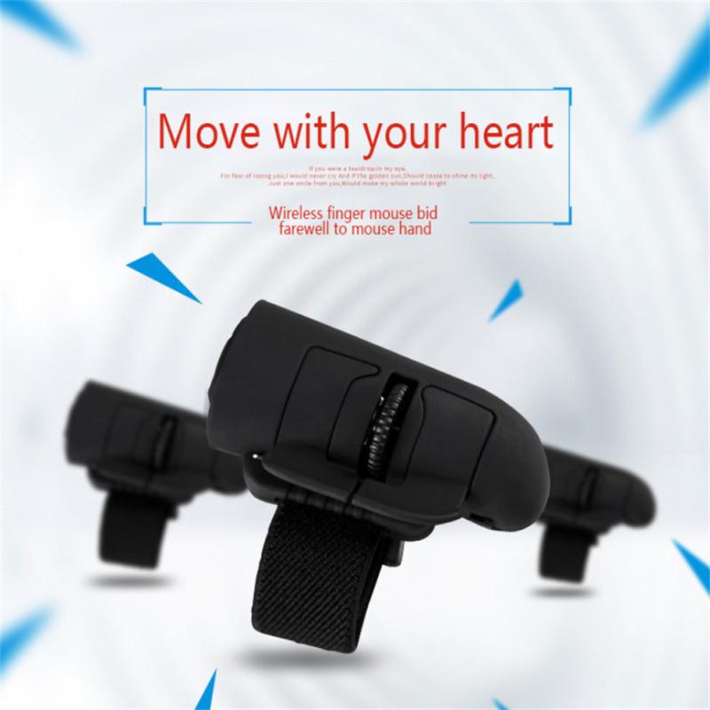 Мини-совместимая с Bluetooth беспроводная мышь с кольцом на палец, эргономичная портативная оптическая дорожная мышь (2.4g
