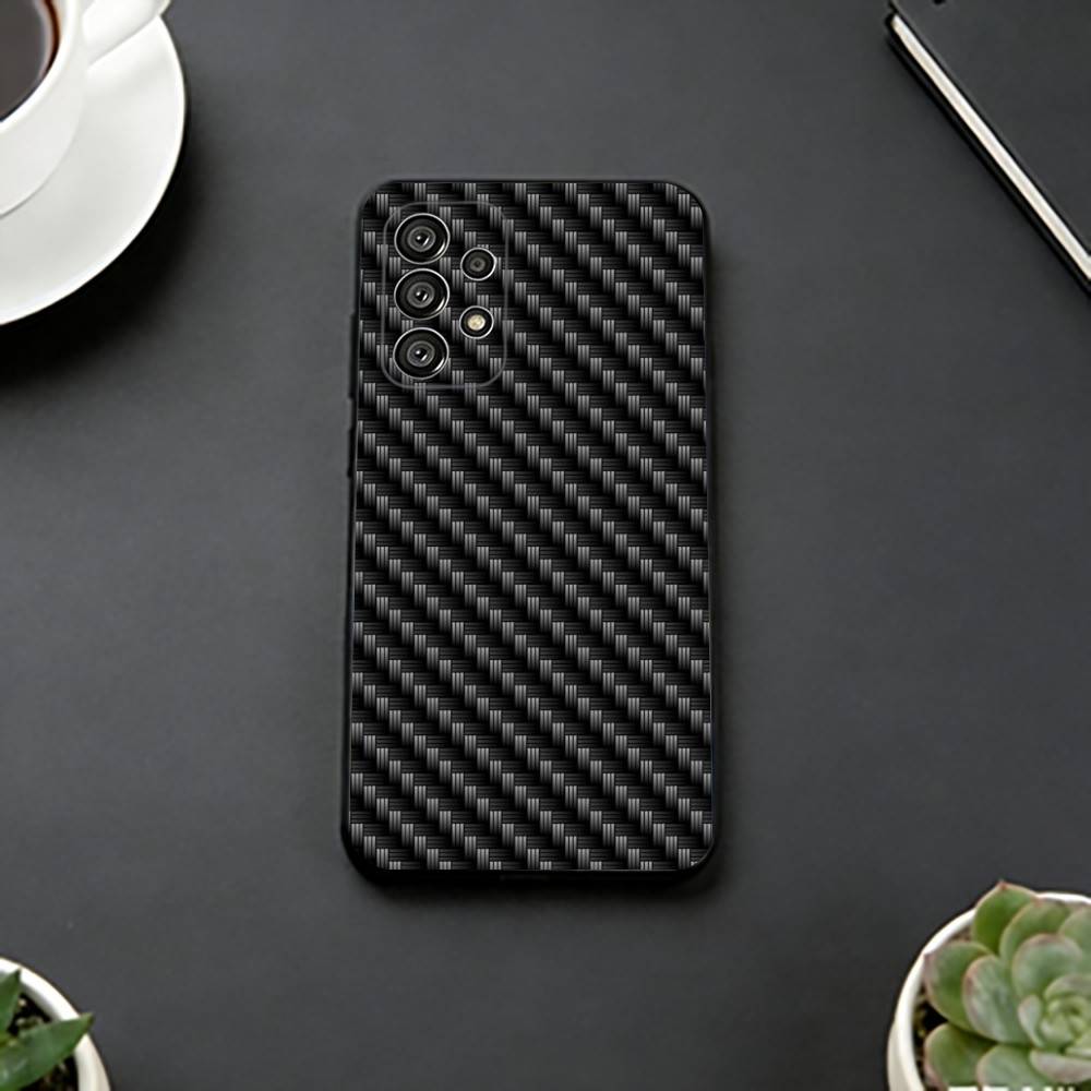 Автомобильный чехол из углеродного волокна для телефона Samsung S25, S24, S21, S22, S23, S30, Ultra, S20, Plus, Fe, Мягкий силиконовый черный чехол