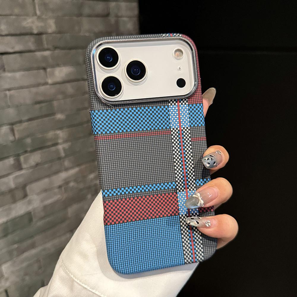 Роскошный Премиальный Чехол из Углеродного Волокна Для iPhone 17 Air 16 15 14 Pro Max Plus С Магнитным Узором Из Сплава Защитная Крышка Рамки Объектива