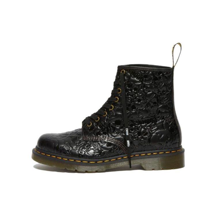The Goonies X Warner Bros X Dr. Martens 1460 Emboss Leather Lace Up Boot NEVER SAY DIE! Unisex Sneakers Black 27939001