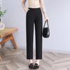 Black Suit Pants Loose and Slimming Straight-leg Pants High-waisted and Drapecommuting Pipe Pants Casual Nine-inch Wide-leg Pants