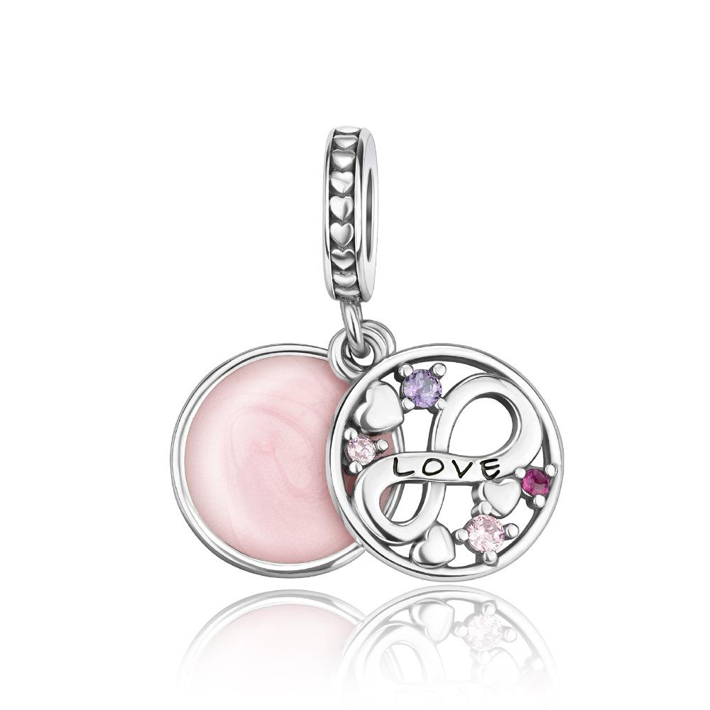 S925 Silver DIY Heart Bead Jewelry Making Kit Craft Accessories Charms Bracelet Necklace Supplies