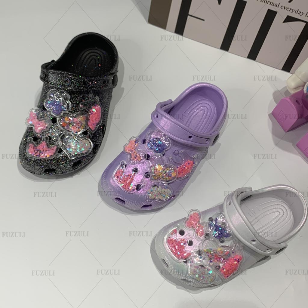 Летняя новая обувь с отверстиями для девочек, детская обувь на платформе, для улицы, детская обувь baotou two, сандалии для пляжа, производитель обуви