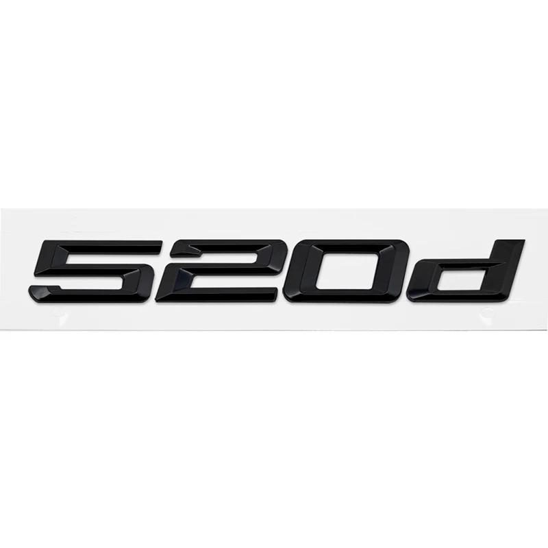 ABS Car Rear Trunk Letters Logo Badge Emblem Sticker For BMW 5 Series 520d 525d 528d 530d 535d 540d 550d E39 E60 E61 F10 F11 G30 yj2