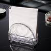 Office Desk Organizer Tissue Holder, Crystal Glass Modern Style, Durable Scratch-Resistant Embossed Texture Napkin Dispenser Organizer, for Restaurant
