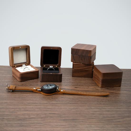 Коробка для колец с круглыми углами, компактный органайзер для ювелирных изделий нескольких стилей, подарочный чехол для колец на день рождения