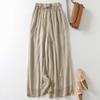 High-waisted Breathable Double-layer Wide-leg Pants Loose Sag Thin Nine-point Casual Pants Culottes