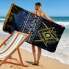 Enigmatic Divine Blueprint beach towel Portable for travel Outdoor camping Absorbent bath towel quick-drying swim towel Outdoor pool towel