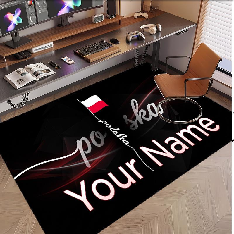 Personalized Crystal Velvet Carpet Poland Pattern Non Slip Floor Rug