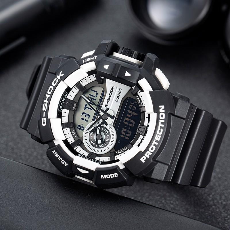 Casio Мужские часы с двойным дисплеем (жидкокристаллический/аналоговый) Серия Черные Часы GA-400-1A GA-400-1A