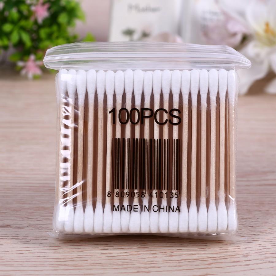 Bamboo Stick Makeup Remover Cotton Swab