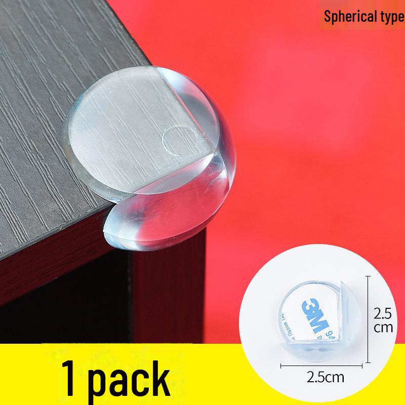 Прозрачный силиконовый протектор для углов стола от столкновений 