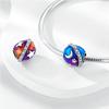 Fit Bracelets 925 Sterling Silver Colorful Charms Beads Love Butterfly Bee Flower Dangle For DIY Jewelry Gift Making