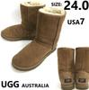 UGG дубленка теплые ботинки 24 USA7 коричневые(ИСПОЛЬЗОВАЛ)