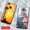 For Oppo R9s Plus Case Glass Back Anime Soldier Gun Case for Oppo R9 R9S R11 R11S Plus R17 R15 F9 Pro Find X A7X Reno