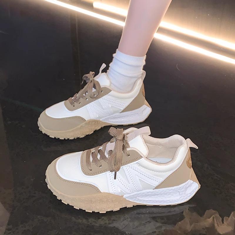 Waffle Forrest Gump Shoes Women's 2025 New Spring and Autumn Versatile Platform Heightening Training Shoes Internet Celebrity Explosion Casual Sports