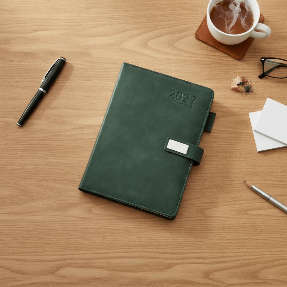 PU Leather Cover Agenda Planning Notebook A5 To-do List Notebook Simple Schedule Journal Office