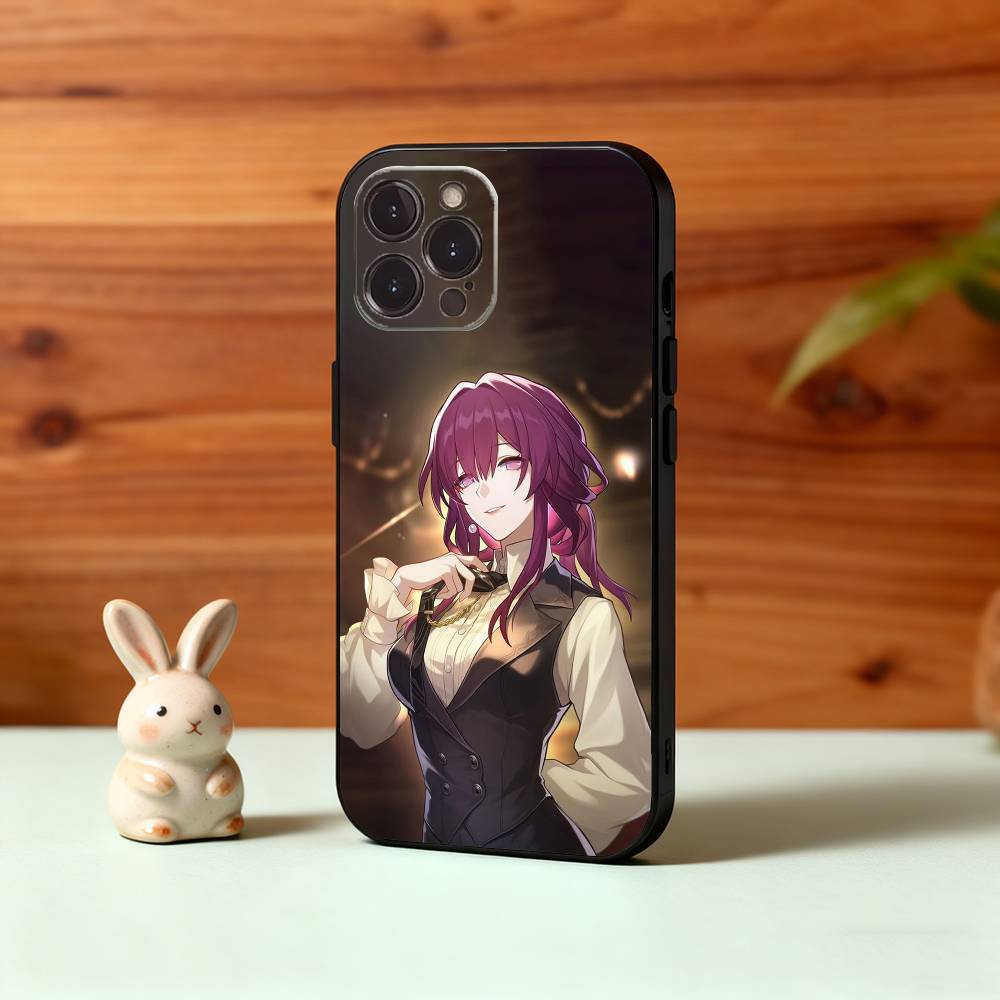 Чехол для телефона Honkai Star Rail Игра Кафка Для iPhone17 16 15 14 13 12 11 Pro Max Plus, 5G Мягкий Черный Чехол