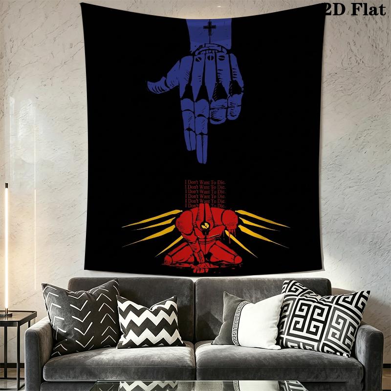 ULTRAKILL Wall Tapestry Aesthetic Wall Hanging Printed Fabric Blanket Decorative Tapestries for Bedroom Living Room Home Decor