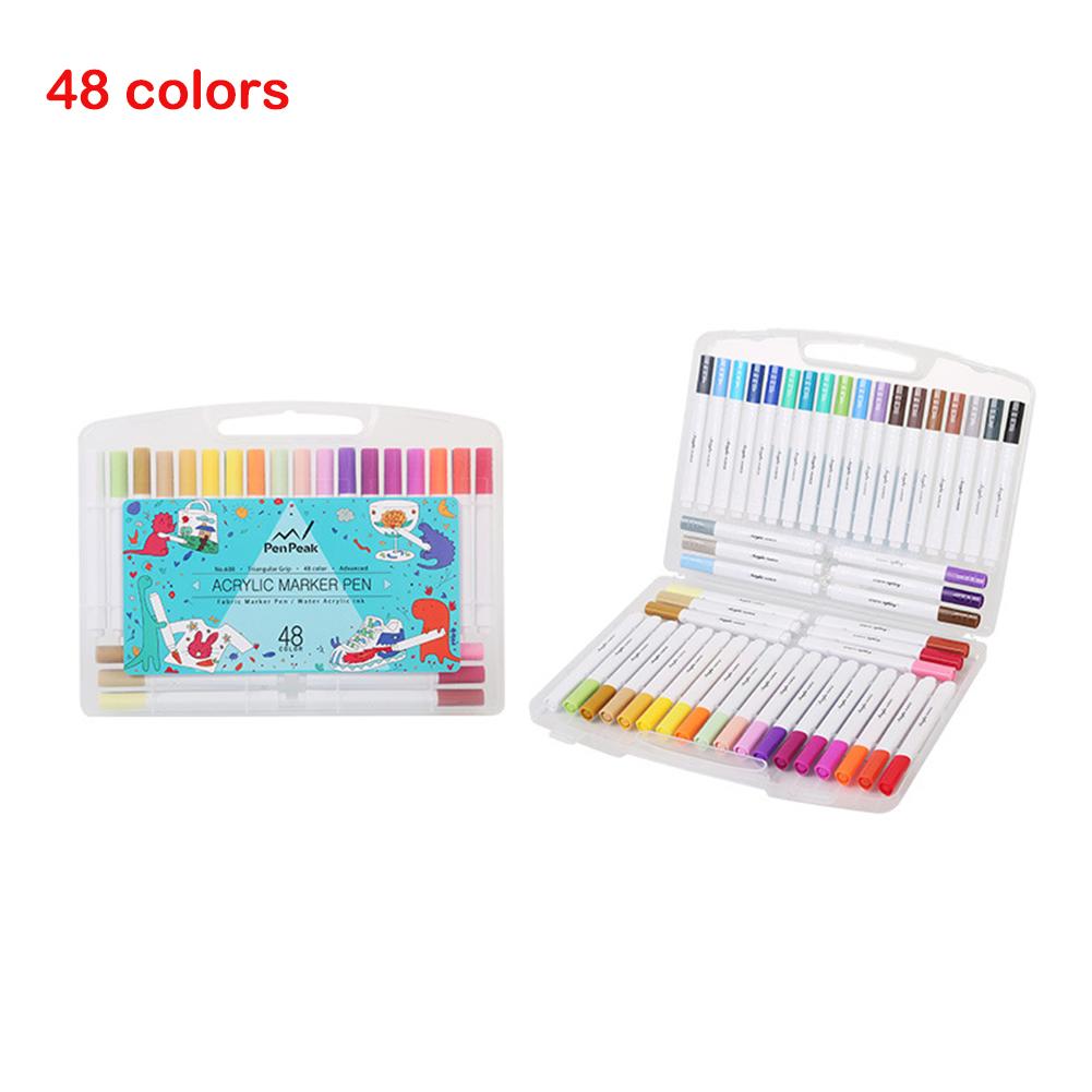 Art Markers Pens Card Making Canvas Painting Scrapbooking Pens 12/24/36/48/60/80 Color Double Head Waterproof Kids DIY Craft