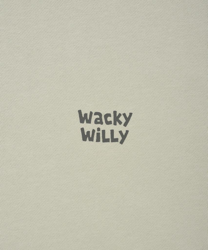 Худи с логотипом Wacky Willie, подписанное, светло-хаки