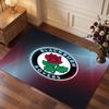 Blackburn Rovers Football Print Crystal Velvet Rug, Comfortable Water Absorbent Non Slip Indoor Floor Carpet