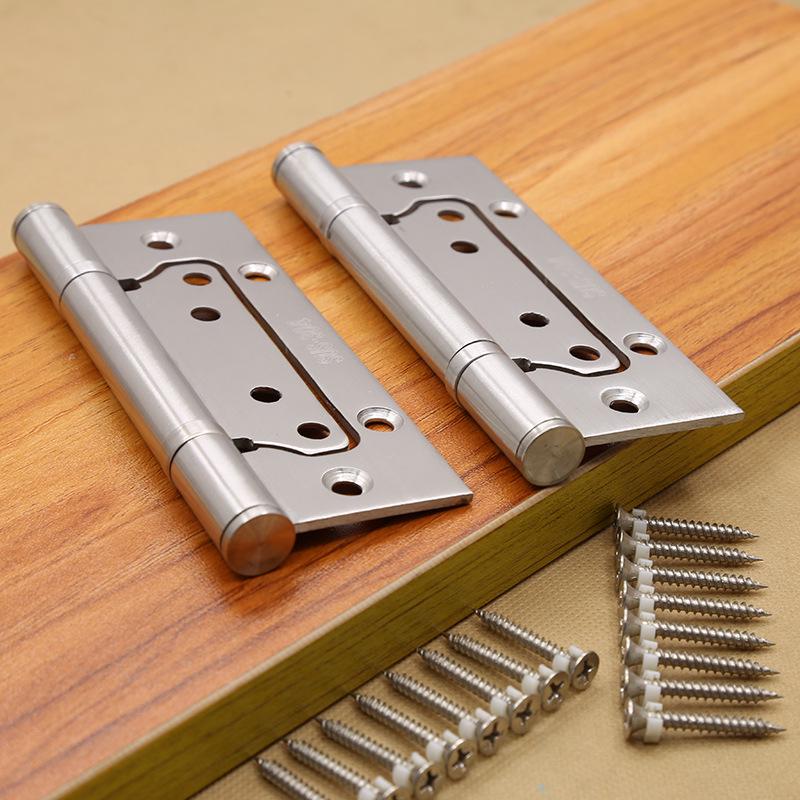 Бесшумные петли из нержавеющей стали толщиной 4 дюйма, без прорезей, матовая отделка