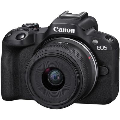 Canon Беззеркальная камера EOS R50 имеет однообъективный STM-объектив (черный) RF-S18-45мм F4.5-6.3 (обновление)
