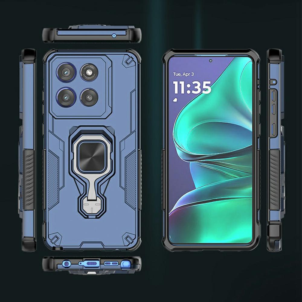 For Motorola Edge 60 Stylus 5G Case Rotatable Ring Kickstand PC+TPU Shockproof Phone Cover