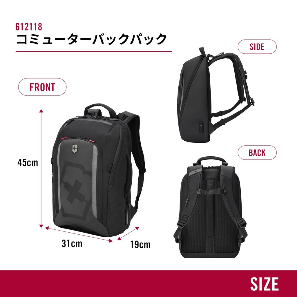 Туристический туристический рюкзак, в который можно положить Business Slim Black 612118 [Victorinox] 2.0 2.0 Рюкзак, 15-дюймовый ноутбук, Бизнес, Мужской, Школьный,